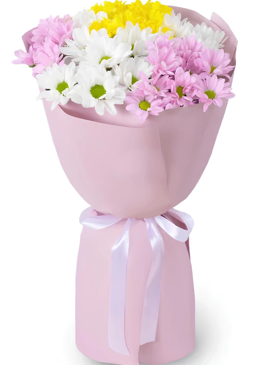 Pembe - Beyaz Papatya Buketi