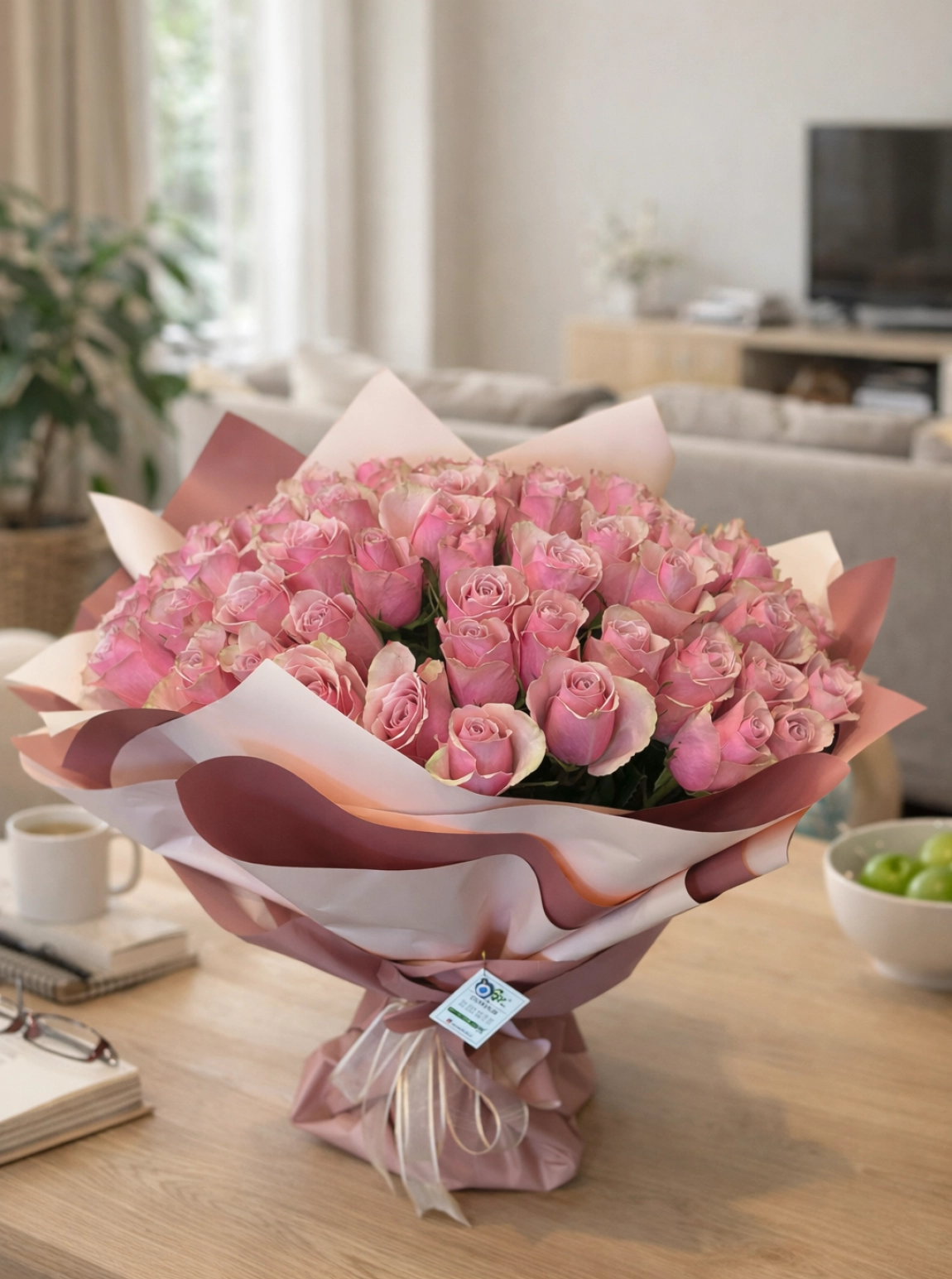 41 Adet Pembe Gül Buketi